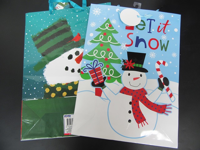 60Pcs Xmas Design Snowman ETC Shopping Bag Gift Bag Wholesale - Click Image to Close